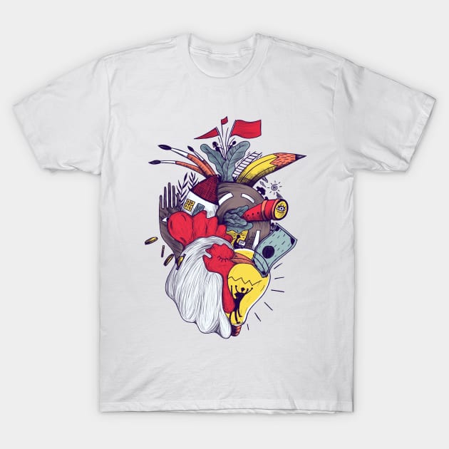 Creative Heart T-Shirt by Ranggasme